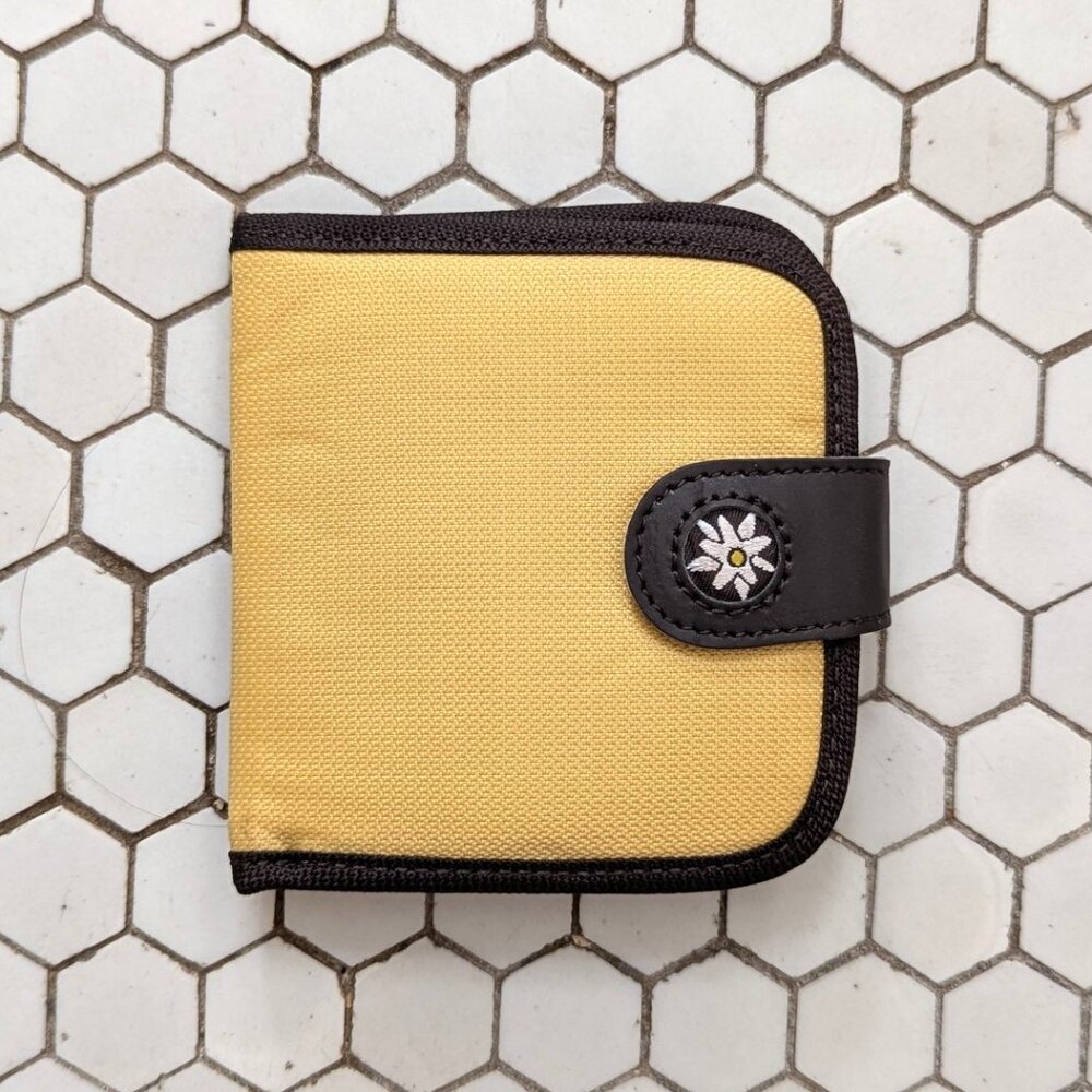 New Unbranded Yellow Wallet Brown Trim